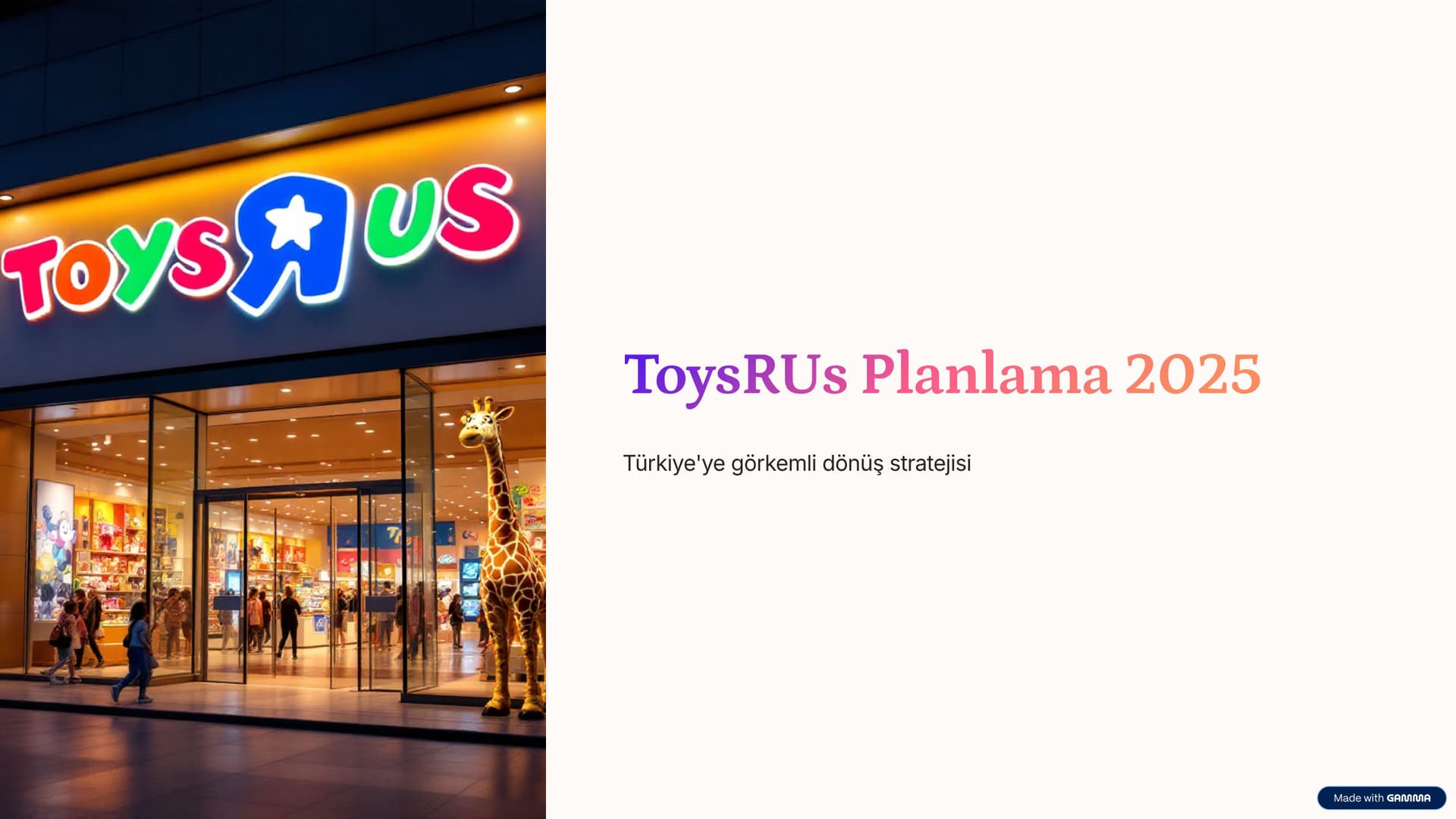 ToysRUs Countrywide Entry and Growth Strategy