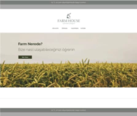 FarmHouse Web Sitesi Tasarımları